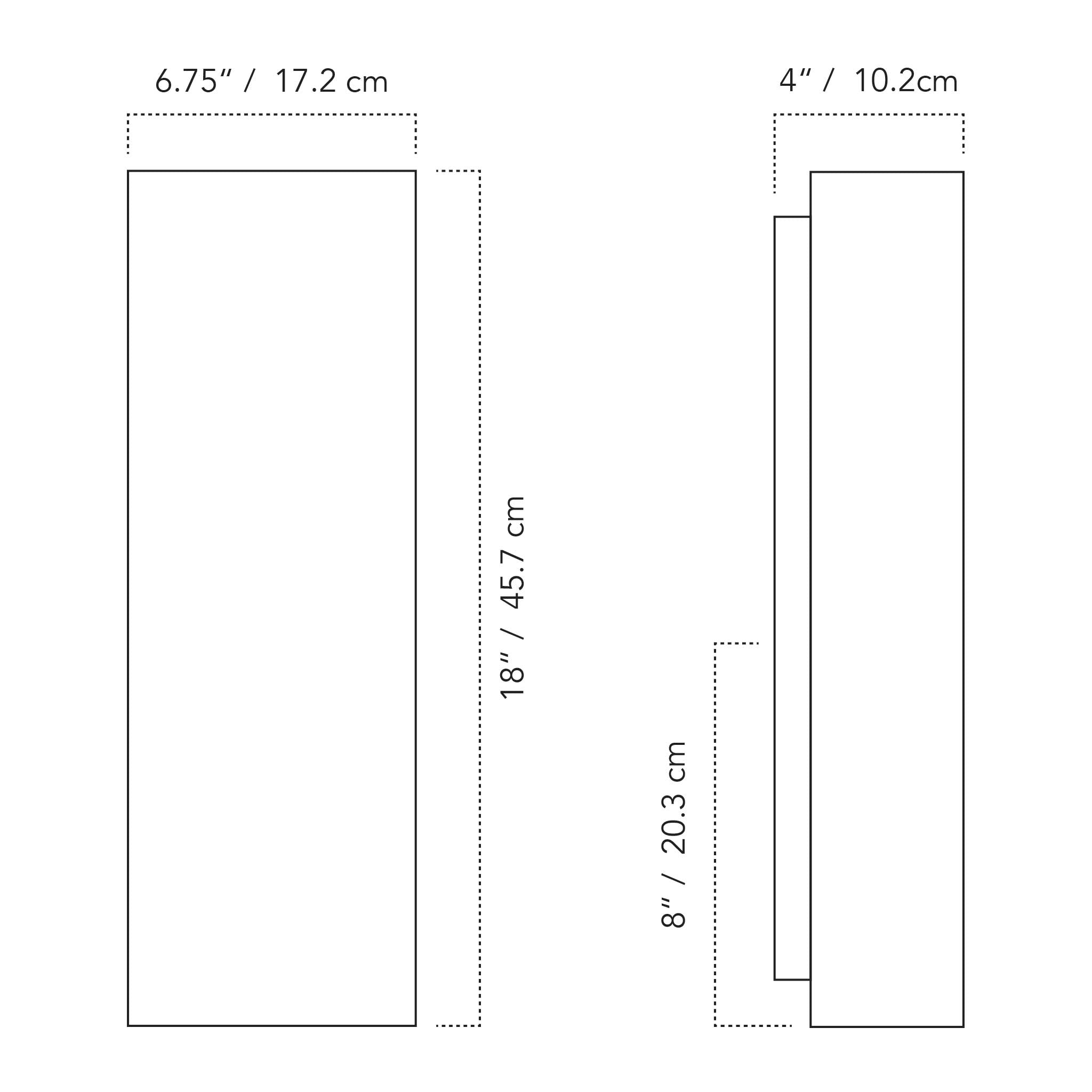 A Technical Drawing Of The Deschutes Ada Wall Sconce