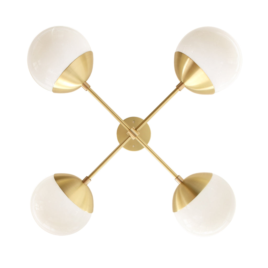 Alto Compass 6" Opal for Vaulted Ceiling shown in Brass