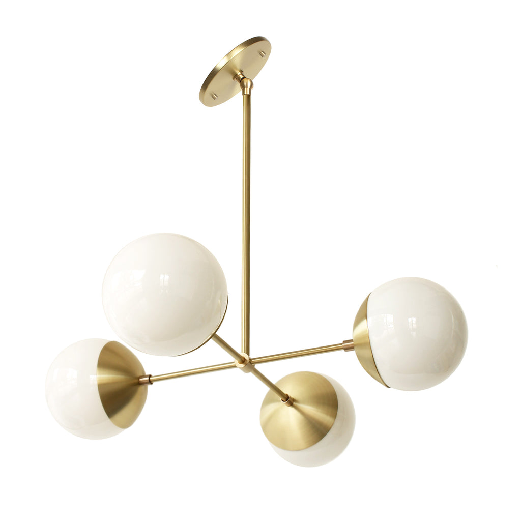 Alto Compass 6" Opal for Vaulted Ceiling shown in Brass