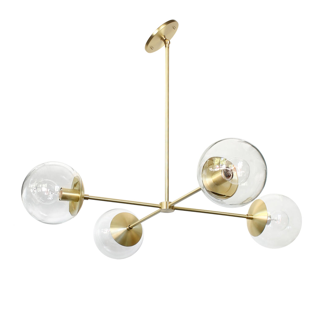 Alto Compass 8" Clear for Vaulted Ceiling shown in Brass