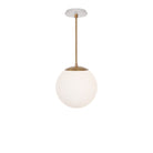 Alto Rod 10” Opal shown in Heirloom Brass with a Brownstone White Star Ceramic Canopy