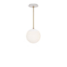 Alto Rod 8” Opal shown in Brass with White and a Brownstone White Star Ceramic Canopy