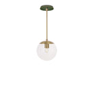 Alto Rod 8” Clear shown in Brass with a Forest Green Star Ceramic Canopy