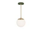 Alto Rod 8” Opal shown in Brass with a Forest Green Star Ceramic Canopy