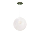 Alto Rod 12” Clear shown in White with a Forest Green Star Ceramic Canopy