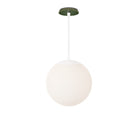 Alto Rod 12” Opal shown in White with a Forest Green Star Ceramic Canopy