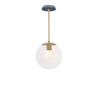 Alto Rod 10” Clear shown in Brass with an Indigo Blue Star Ceramic Canopy