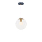 Alto Rod 10” Clear shown in Heirloom Brass with an Indigo Blue Star Ceramic Canopy