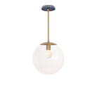 Alto Rod 12” Clear shown in Heirloom Brass with an Indigo Blue Star Ceramic Canopy