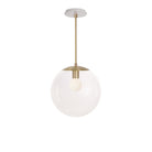 Alto Rod 12” Clear shown in Brass with a Brownstone White Sunflower Ceramic Canopy