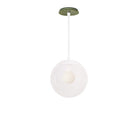 Alto Rod 10” Clear shown in White with a Forest Green Sunflower Ceramic Canopy