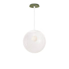 Alto Rod 12” Clear shown in White with a Forest Green Sunflower Ceramic Canopy