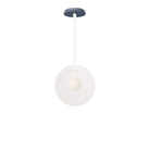 Alto Rod 10” Clear shown in White with an Indigo Blue Sunflower Ceramic Canopy