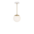 Alto Rod 8” Opal shown in Brass with a Brownstone White Swift Ceramic Canopy