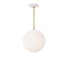 Alto Rod 12” Opal shown in White with Brass and a Brownstone White Swift Ceramic Canopy