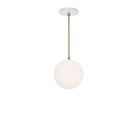 Alto Rod 8” Opal shown in White with Brass and a Brownstone White Swift Ceramic Canopy