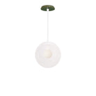 Alto Rod 10” Clear shown in White with a Forest Green Swift Ceramic Canopy