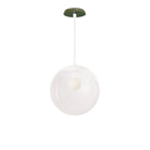 Alto Rod 12” Clear shown in White with a Forest Green Swift Ceramic Canopy