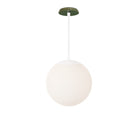 Alto Rod 12” Opal shown in White with a Forest Green Swift Ceramic Canopy