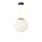 Alto Rod 12” Opal shown in Brass with an Indigo Blue Swift Ceramic Canopy