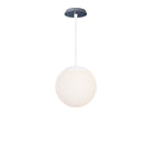 Alto Rod 10” Opal shown in White with an Indigo Blue Swift Ceramic Canopy