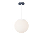 Alto Rod 12” Opal shown in White with an Indigo Blue Swift Ceramic Canopy