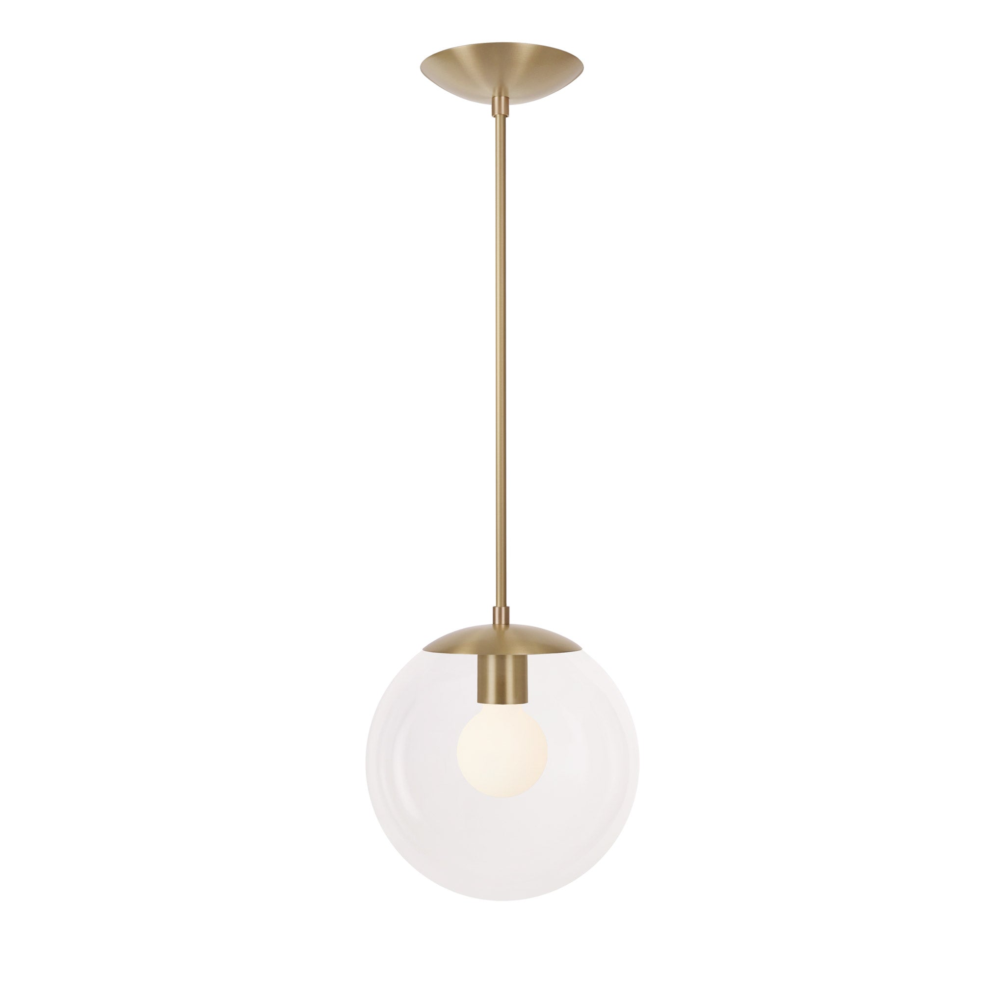 Alto Rod 10” Clear shown in Brass