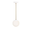 Alto Rod 8" shown in White with Brass