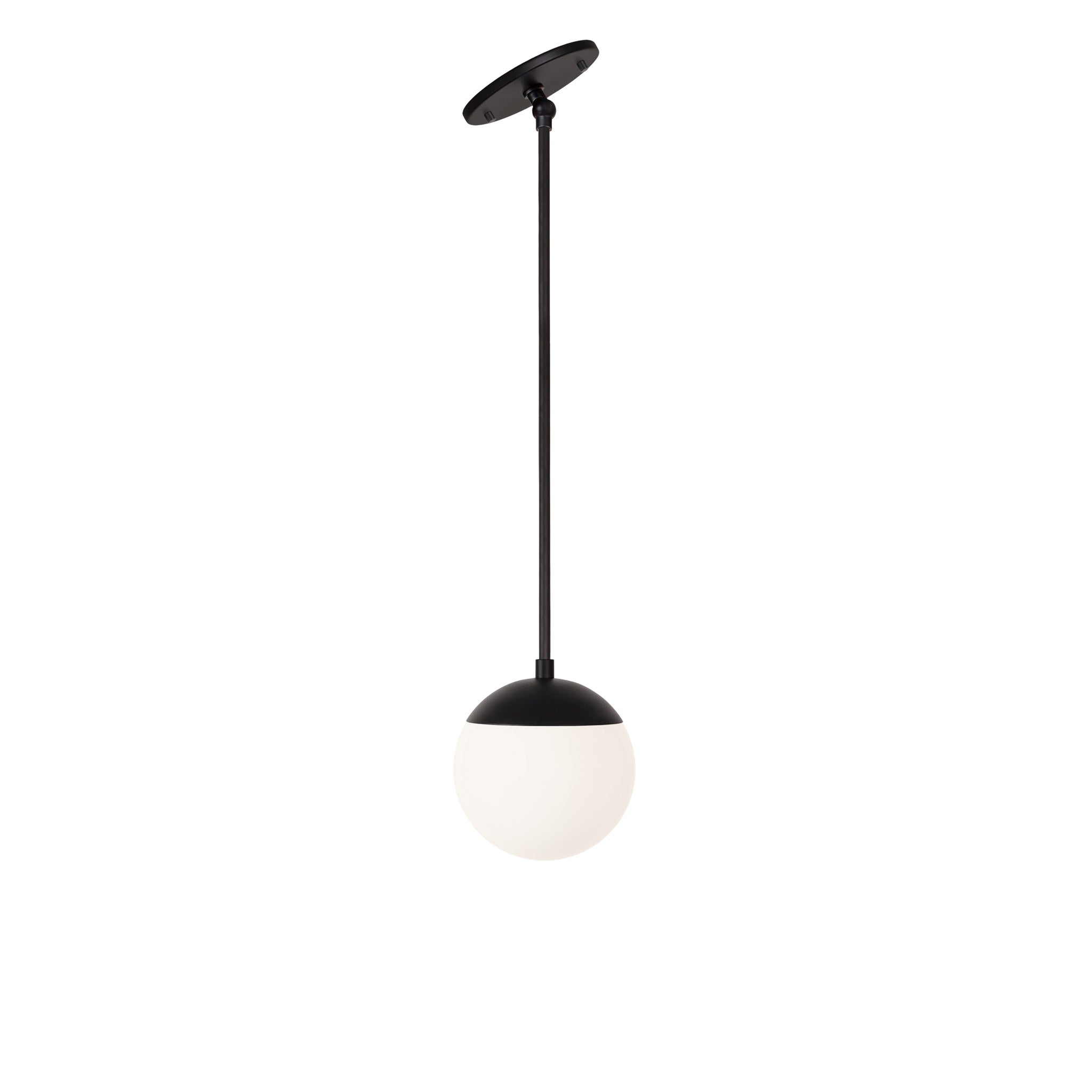 Alto Rod 6" for Vaulted Ceiling shown in Matte Black