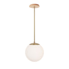 Alto Rod 10” Opal shown in Brass with a Maple Wood Canopy