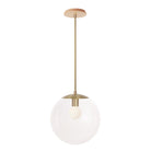 Alto Rod 12” Clear shown in Brass with a Maple Wood Canopy