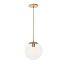 Alto Rod 10” Clear shown in Heirloom Brass with a Maple Wood Canopy