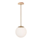 Alto Rod 10” Opal shown in Heirloom Brass with a Maple Wood Canopy