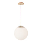 Alto Rod 12” Opal shown in Heirloom Brass with a Maple Wood Canopy