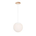 Alto Rod 10” Opal shown in White with a Maple Wood Canopy