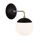 Alto Sconce 6" shown in Matte Black with Brass