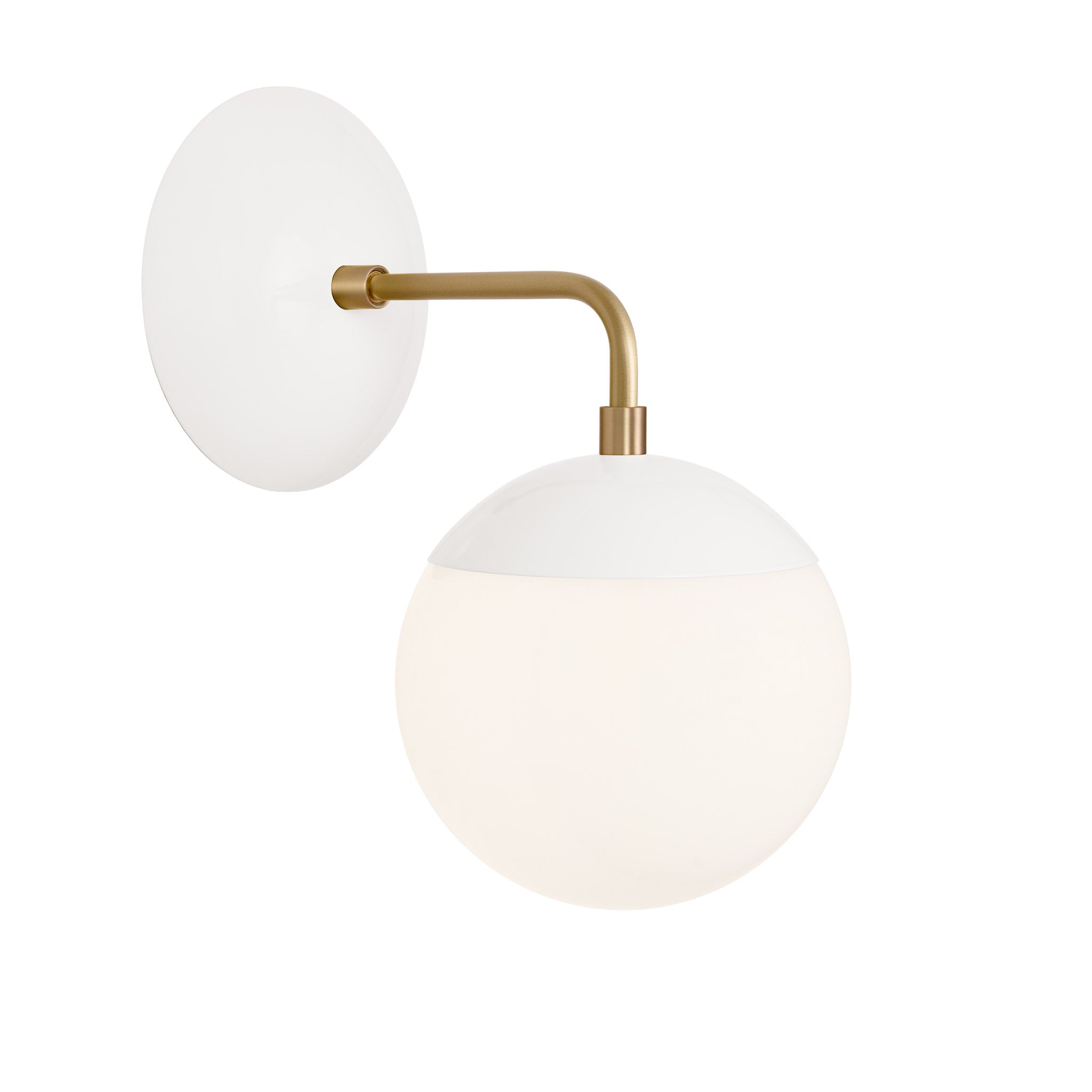 Alto Sconce 6" shown in White with Brass