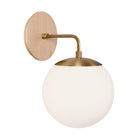 Alto Sconce 8” shown in Heirloom Brass with a Maple Wood Canopy