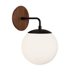 Alto Sconce 8” shown in Matte Black with a Walnut Wood Canopy