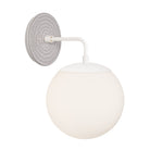 Alto Sconce 8” shown in White with a Brownstone White Sunflower Ceramic Canopy