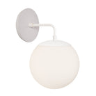 Alto Sconce 8” shown in White with a Brownstone White Swift Ceramic Canopy
