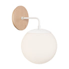 Alto Sconce 8” shown in White with a Maple Wood Canopy