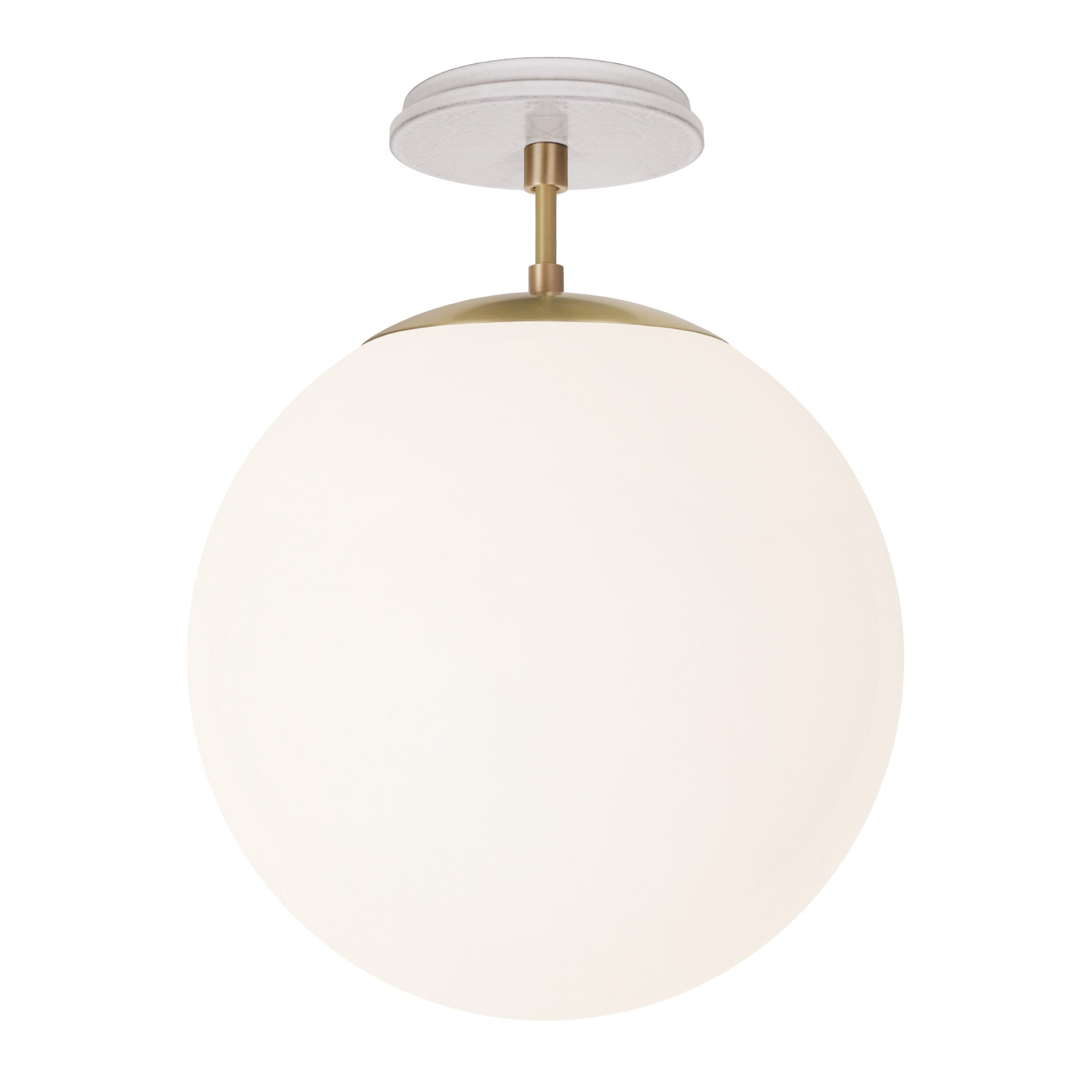 Alto Surface 12” shown in Brass with a Brownstone White Star Ceramic Canopy