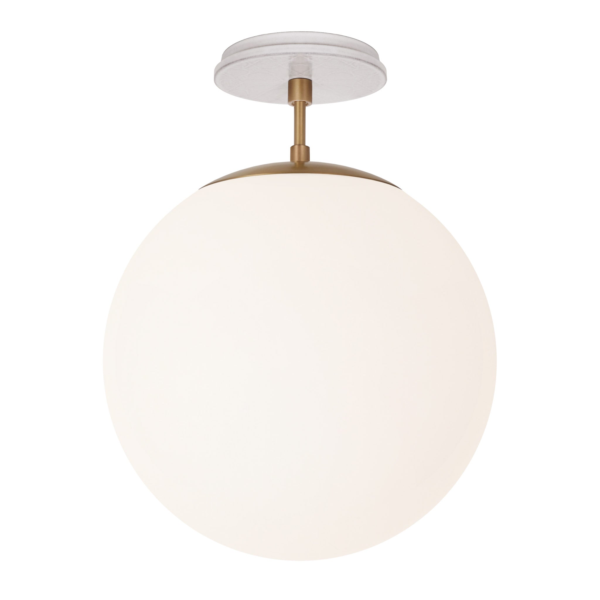 Alto Surface 12” shown in Heirloom Brass with a Brownstone White Star Ceramic Canopy