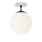 Alto Surface 10” shown in Matte Black with a Brownstone White Star Ceramic Canopy