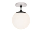 Alto Surface 8" shown in Matte Black with a Brownstone White Star Ceramic Canopy