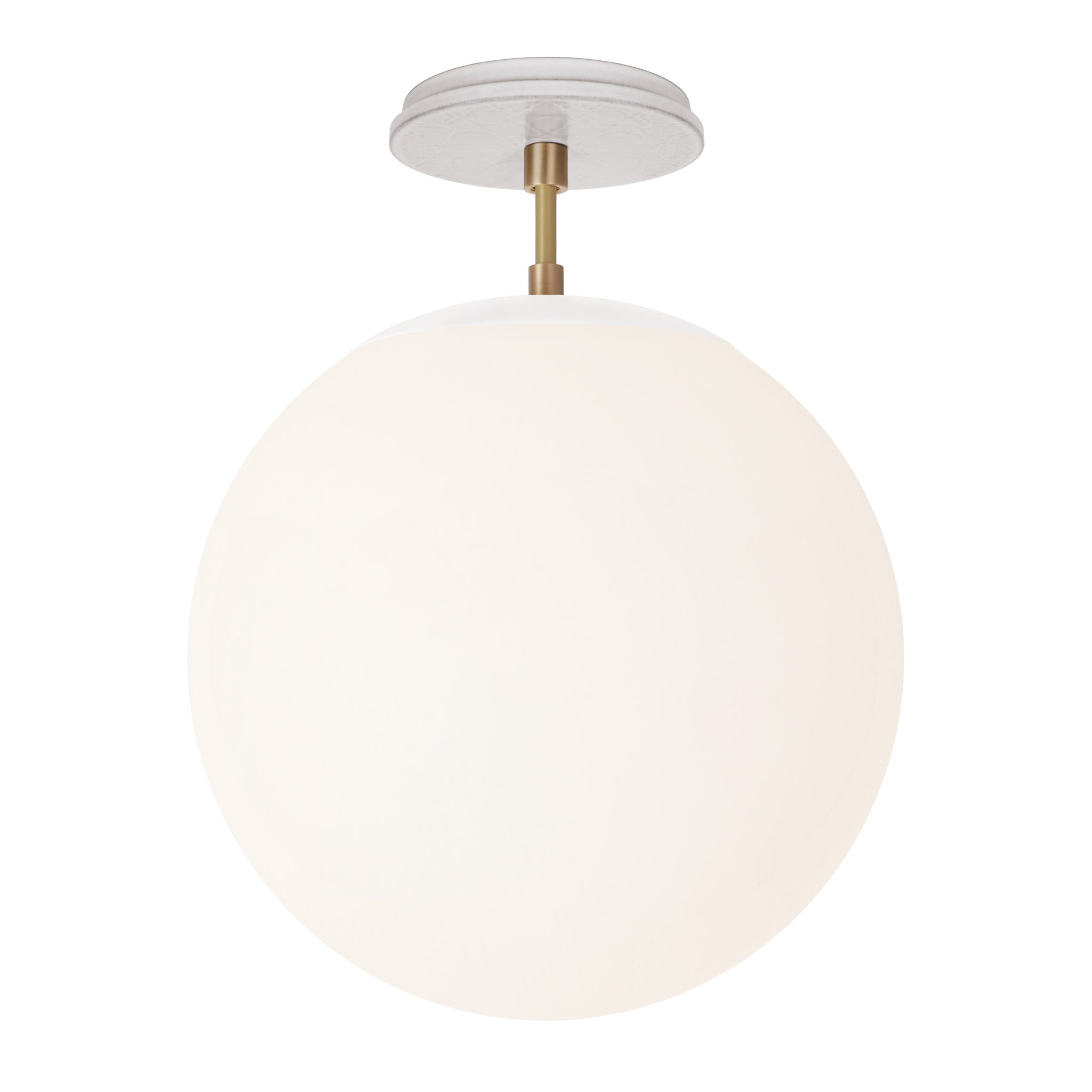 Alto Surface 12” shown in Brass with White and a Brownstone White Star Ceramic Canopy