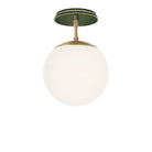 Alto Surface 8" shown in Brass with a Forest Green Star Ceramic Canopy