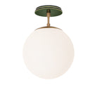 Alto Surface 10” shown in Heirloom Brass with a Forest Green Star Ceramic Canopy