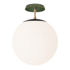 Alto Surface 12” shown in Matte Black with Brass and a Forest Green Star Ceramic Canopy